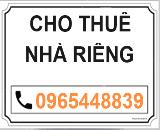 Cho thuê nhà 60m tại ngõ Mai Hương Bạch Mai, HBT, 12tr/th; 0965448839