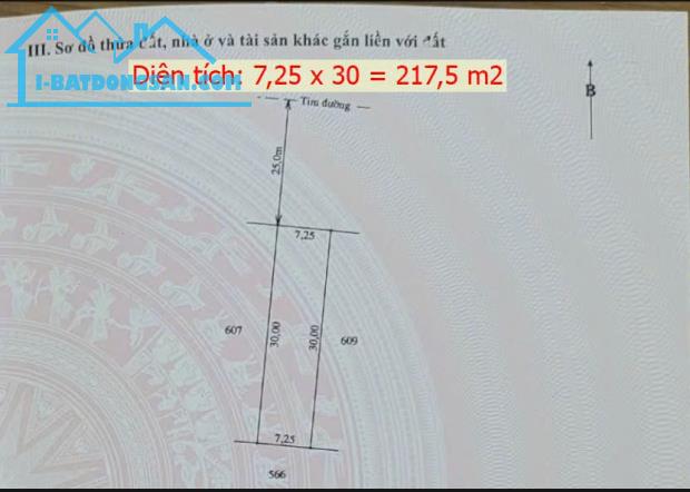 MỞ BÁN 15 LÔ ĐẤT GIÁ 1,7x TỶ/LÔ - ĐẤT: 7,25x30=217,5m2 - TỈNH LỘ 3 NGỌC SƠN - THẠCH HÀ - 2