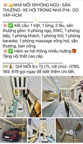 NHÀ MỚI LOÁNG- TIỆN KD- Ở- HXH-6PN- GÒ VẤP .HCM- P16-GẦN MẶT TIỀN  CITYLAND CAO CẤP - 2