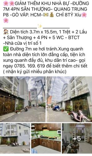 NHÀ MỚI LOÁNG- TIỆN KD- Ở- HXH-6PN- GÒ VẤP .HCM- P16-GẦN MẶT TIỀN  CITYLAND CAO CẤP