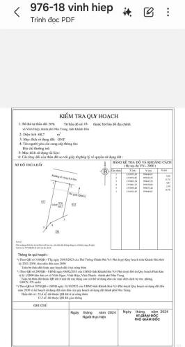 Bán đất Vĩnh Châu - Vĩnh Hiệp - TP. Nha Trang • Diện tích 68,7m² ngang 5m • Đường rộng 8m - 4