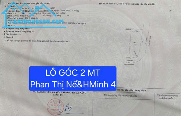 🔴💥Đất lô góc 2 mặt tiền đường Phan Thị Nể & Hòa Minh 4 - cách biển chỉ 70m - 1