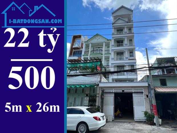 BÁN NHÀ MẶT TIỀN BÙI VĂN BA, QUẬN. 5 LẦU, SÂN THƯỢNG, GIÁ 22 TỶ 500