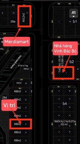 Bán đất mặt đường 40m Lô 28 Lê Hồng Phong, 490m MT 14m, ngay Mediamart, Giá 130 tr/m