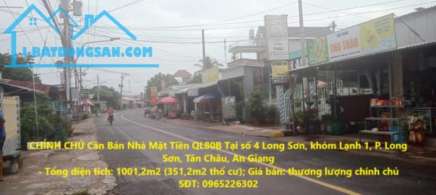 CHÍNH CHỦ Cần Bán Nhà Mặt Tiền QL80B Tại P. Long Sơn, TX Tân Châu, An Giang - 4