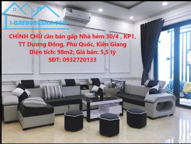 CHÍNH CHỦ cần bán gấp Nhà hẻm 30/4 , KP1, TT Dương Đông, Phú Quốc, Kiên Giang - 4