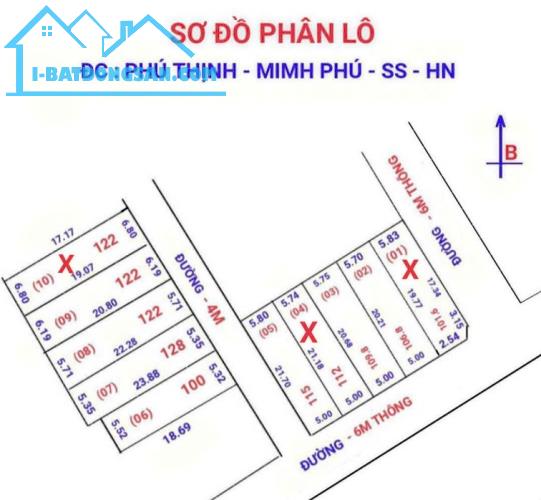 CẦN BÁN ĐẤT 01 + 04 + 10 ĐẸP TẠI PHÚ THỊNH-MINH PHÚ-SÓC SƠN -HÀ NỘI