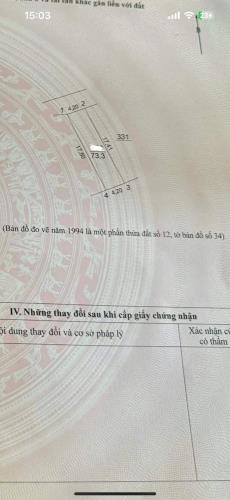 Chính chủ gửi bán 73m đất thôn 3 vạn phúc thanh trì ô tô vào đất chỉ 3.4 tỷ