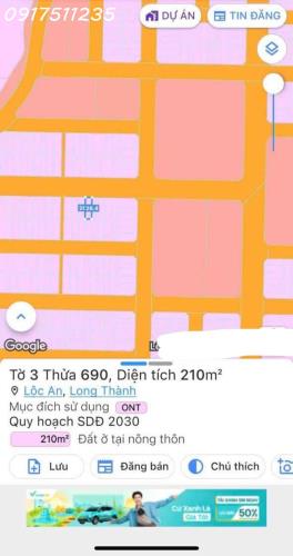 8x26, 210m2 D2D Lộc An, Long Thành, 3.95ty lh 0917511235