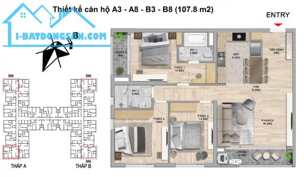 Hiếm, Bán gấp Căn hộ CC The Zei Mỹ Đình, 3PN, 2WC, 9.x tỷ - 3