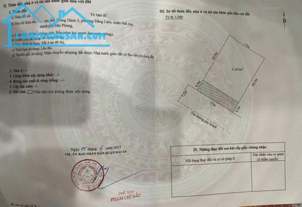 Bán lô biệt Thự tuyến 2 Lê Hồng Phong Hải An diện tích 425M - 1