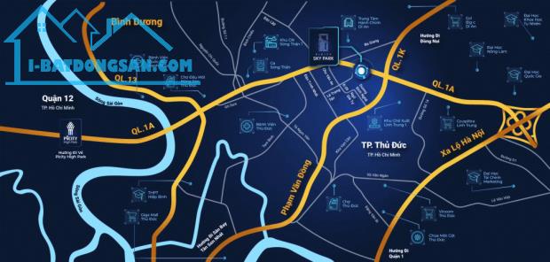 BÁN CĂN HỘ PICITY SKY PARK – GIÁ TỐT – 2PN – VỊ TRÍ MẶT TIỀN QL1A - 3