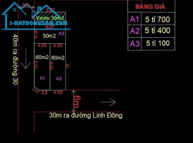 Bán 3 lô đất liền kề 60m2 sát Vành Đai 2, Linh Đông, Thủ Đức - 2