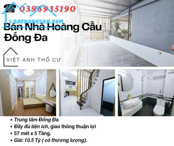 Bán nhà Phố Hoàng Cầu, Nhà Hai Mặt, Gần Hồ, 57mx5T, Giá: 10.5 Tỷ, Lh: 0396935190. - 3