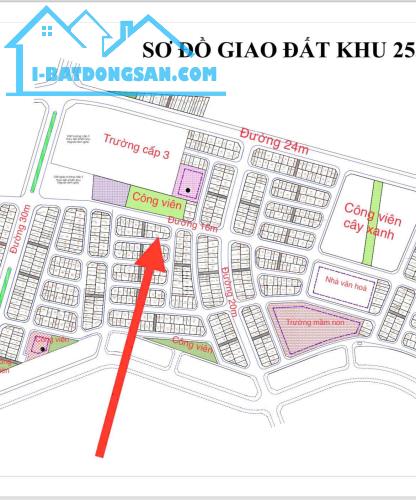 Bán đất dịch vụ khu 25.2 ha, xã Vân Canh, Hoài Đức – 50m2 - 1