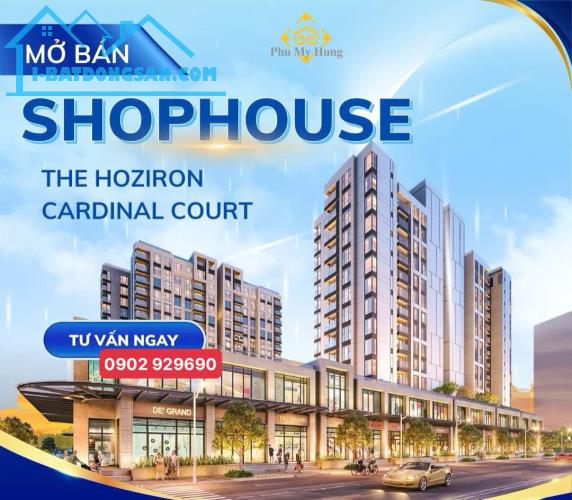 Bán Shophouse căn góc đường số 10 dự án Cardinal Court Phú Mỹ Hưng đối diện các tòa nhà