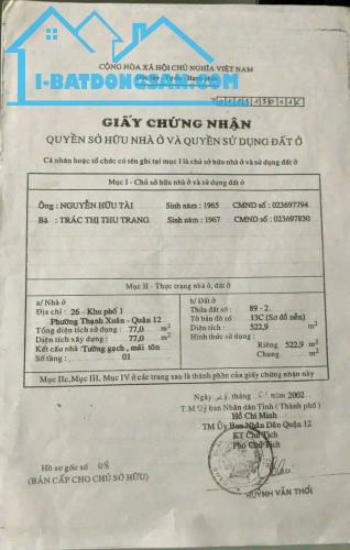 Bán gấp nhà mặt tiền Thạnh Xuân 21, phường Thạnh Xuân, Quận 12 - 1