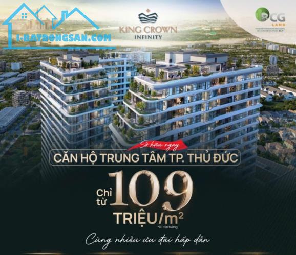 Bán căn hộ cao cấp TP Thủ Đức Võ Văn Ngân  cạnh TTTM Vincom KingCrown Infinity chỉ - 1