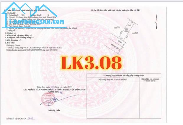 Siêu rẻ, bán lô đất KDT Đông Văn 100m2 bên cạnh KCN 650ha cách đại lộ Lê Lợi chỉ 300m giá - 2