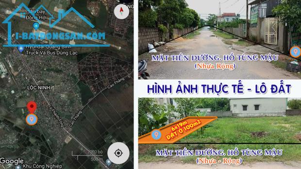 Bán lô đất mặt tiền đường Hồ Tùng Mậu - Gần sân bay Đồng Hới - Giá chỉ 1,58 tỷ - 2