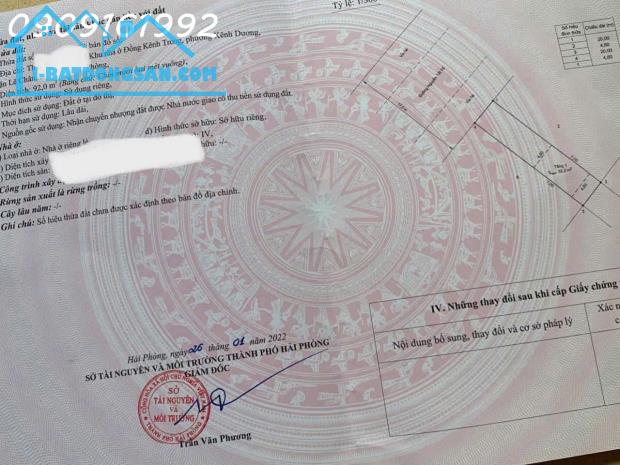 Lô đất Hiếm nhất Kênh Dương Lê Chân Hp. Mặt đường kinh doanh buôn bán ngã 4 Võ Nguyên - 1