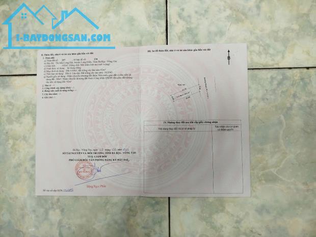 BÁN ĐẤT GẦN BIỂN LONG HẢI - LONG ĐẤT - BRVT ,Đất mặt tiền đường nhựa,Dt 10x22 tc 120 - 3