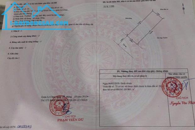 Bán đất mặt đường Ngô Kim Tài - Quán Nam, 73m, ngang 5m, vỉa hè 5m, Giá 5.1 tỉ - 3