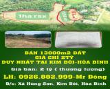 BÁN 13000m2 ĐẤT GIÁ CHỈ 2TỶ DUY NHẤT TẠI KIM BÔI-HÒA BÌNH