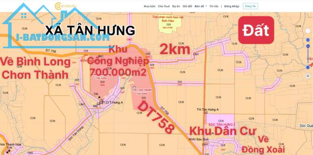 Bán 1 Sào 2 Đất View Sông Bé Thông Thẳng cổng Khu Công Nghiệp 186tr