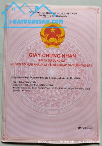 ĐẤT ĐẸP - GIÁ TỐT - Vị Trí Đắc Địa Tại Xã Tân Phú Trung, Huyện Củ Chi, TPHCM - 1