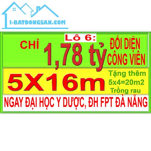 💥 CHỈ 1.78 tỷ sở hữu ngay (5x16m) 💥 SÁT ĐẠI HỌC FPT ĐÀ NẴNG