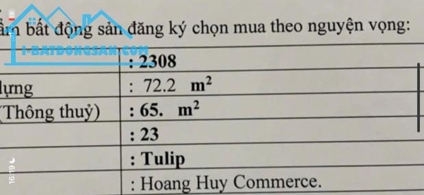 Bán 2 Căn Chung Cư Chính Chủ Tại Hoang Huy Commerce Đường Võ Nguyên Giáp quận Lê Chân. - 1