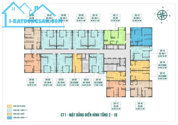 Bán Nhà Ở Xã Hội Quang Châu ( Vaga Home ) Studio 40m2, 1N+ Và 2 Ngủ 63m2. - 5