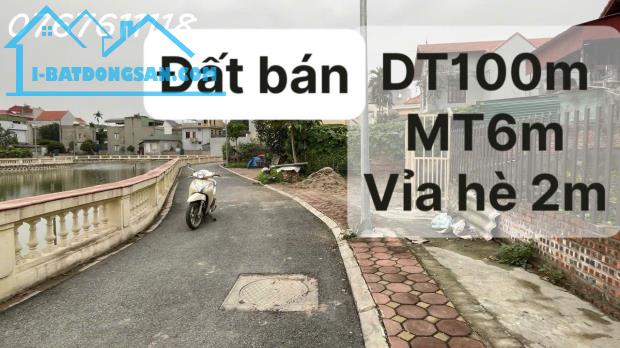 Hiếm,Bán đất đông dư Gia Lâm,ô tô tránh,vỉa hè 3m,view hồ sinh thái,100m,MT6m,5 tỷ - 2
