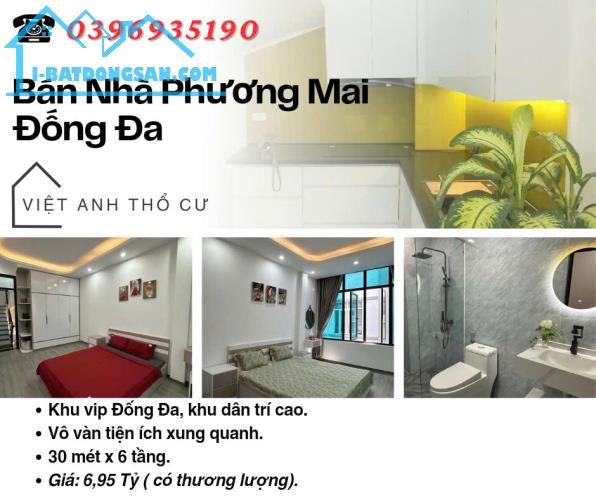 Bán nhà Phố Phương Mai_Nhà Đẹp Ở Ngay_Căn Lô Góc Thoáng Sáng_30mx6T_Giá: 6.95 Tỷ_Lh: