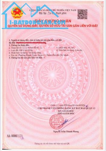 ĐẤT PHÂN LÔ THẠNH XUÂN QUẬN 12 - 1