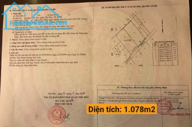 Bán dãy nhà trọ 83 phòng đường số 9 Linh Tây gần chợ Thủ Đức (2.156m2) 50 tr/m2