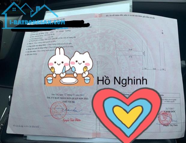 Cần bán lô đất mặt tiền Hồ Nghinh- Sơn Trà đầu tư sinh lời ngay