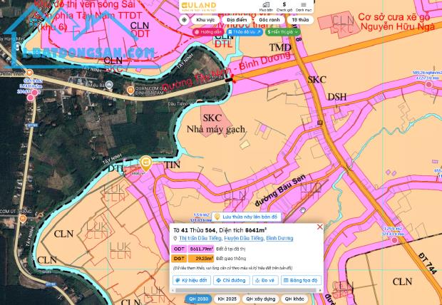 Bán gấp 5x50=255m² TC SHR, view sông Sài Gòn, TT Dầu Tiếng, MT nhựa DT744, giá chỉ 580tr - 1