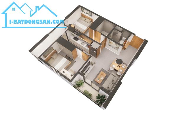 Bán căn góc 3 ngủ tầng đẹp tòa thương mại CT3.3 Evergreen Bắc Giang. - 2