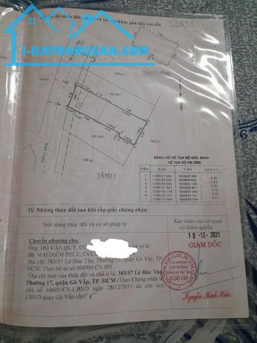 Bán nhà Lê Đức Thọ, P.17, Gò Vấp: 4,3(NH: 4,5m) x 13, giá: 4,85 tỷ.