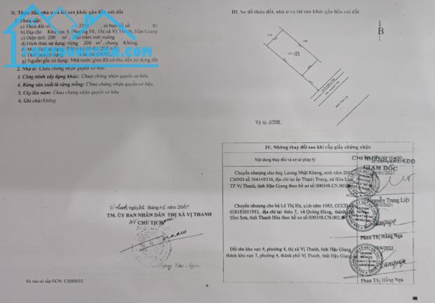 CẦN BÁN ĐẤT NỀN TẠI TP VỊ THANH (CÓ 410m2 THỔ CƯ) GIÁ 1,2 TỶ - 2