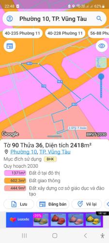 CẦN BÁN ĐẤT MẶT TIỀN ĐƯỜNG 3 THÁNG 2 P.10 - TP.VŨNG TÀU ( GẦN BÃI TẮM LONG CUNG )