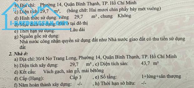 Nhà 3 tầng 5x6m 30/4 Nơ Trang Long 4.5 tỷ