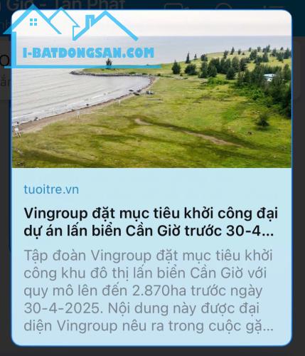 Bán đất mặt tiền Lý Nhơn, xã Lý Nhơn, Cần Giờ Giá 20,8tỷ - 2