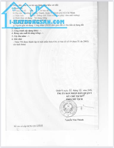 Bán lô đất đường Nguyễn Xiển, phường Trường Thạnh, TP Thủ Đức