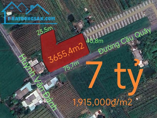 Bán lô đất lúa chuyển thổ hai mặt tiền Xã Đức Tân giá 7 tỷ
