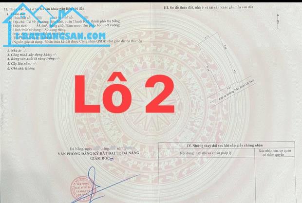 🔴💥Bán đất 2 LÔ liền kề k165 Trần Xuân Lê - Cách đường chính 30m - 1