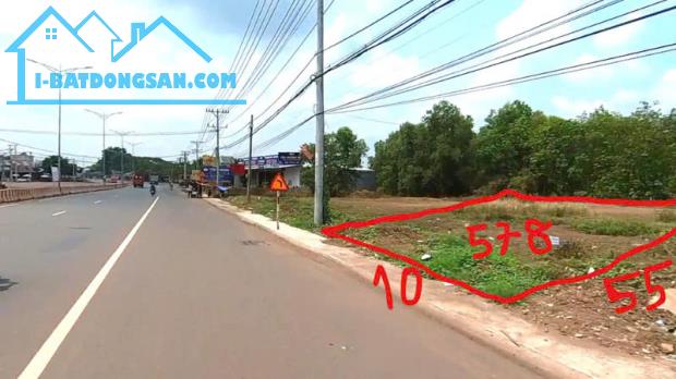 Bán 578m2 Đất Mặt Tiền Đường Huyện 18m Tân Tiến Đồng Phú 480tr