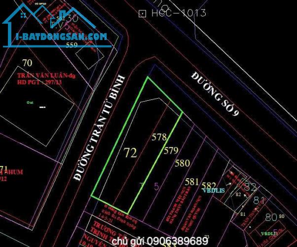 Bán lô đất góc 2 mặt tiền siêu víp trung tâm thị trấn củ chi - 2